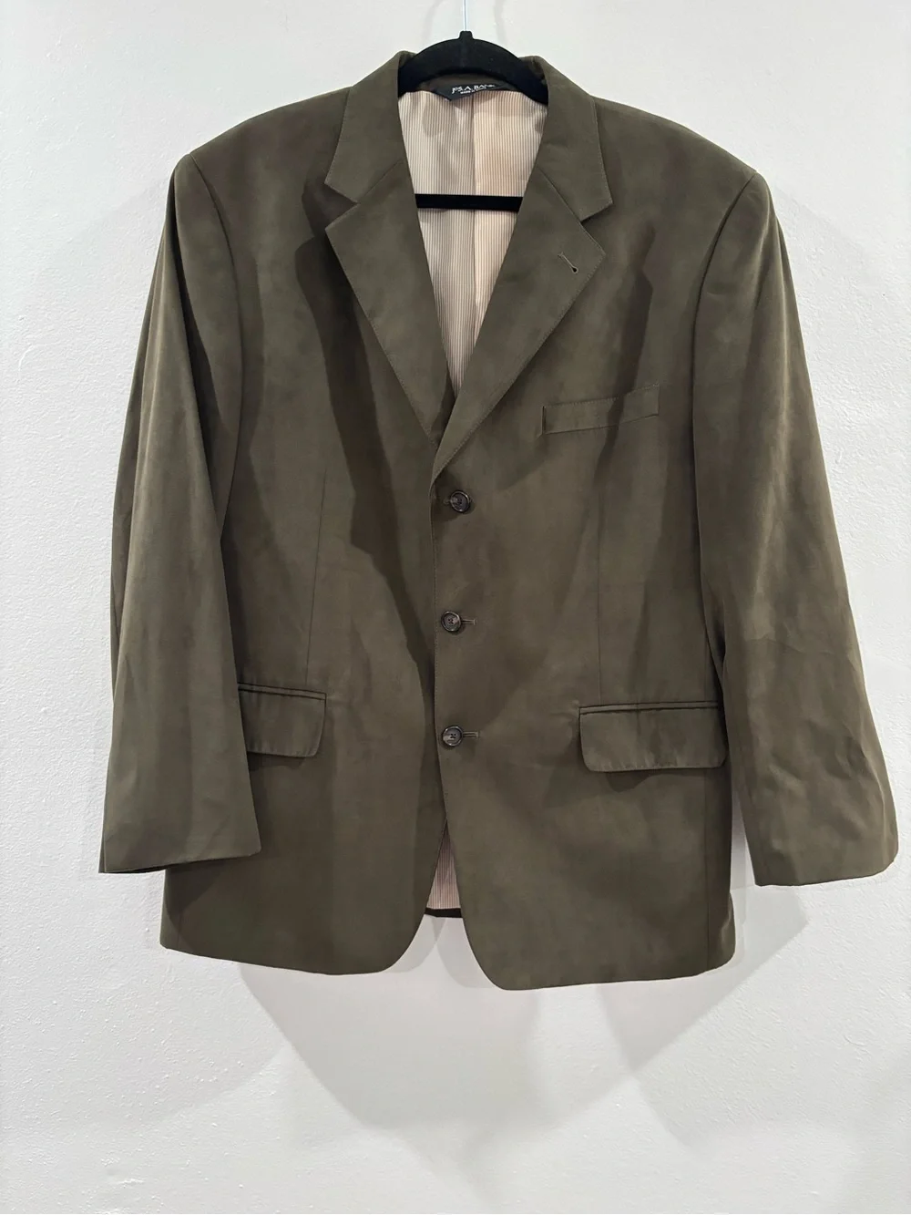Jos. A. Bank Olive Green Suede Sport Coat